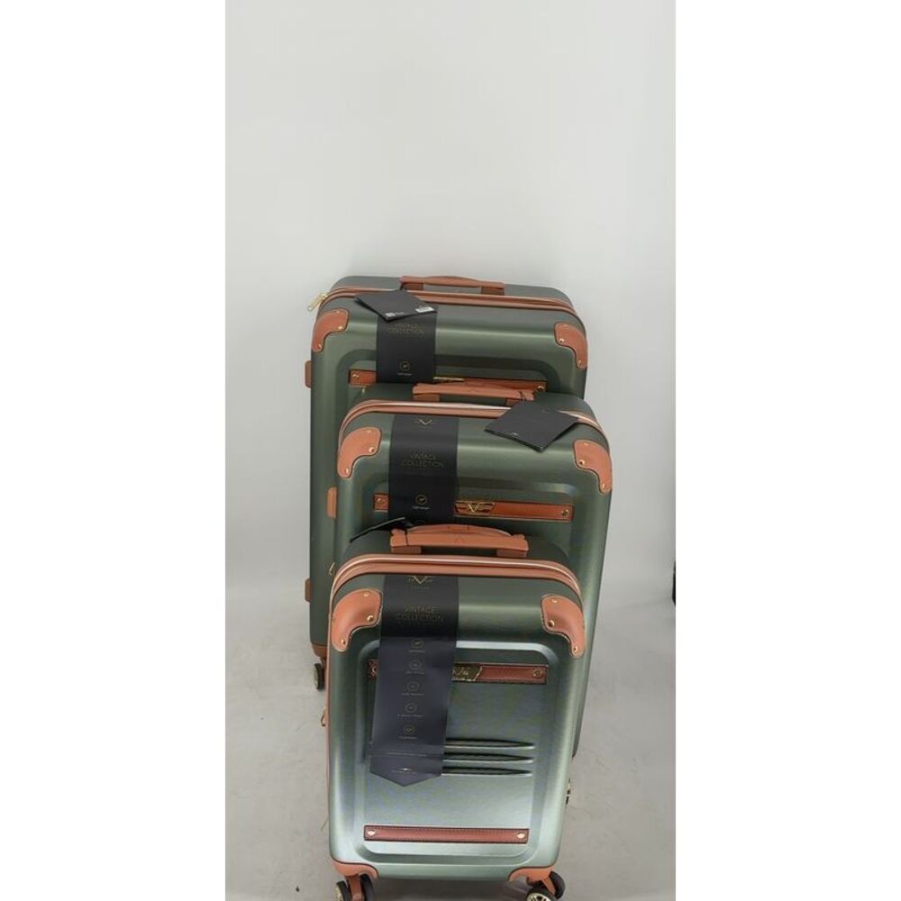 Vintage Collections Expandable 3pc Retro Luggage Set: